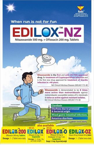 Nitazoxanide 500 Mg & Ofloxacin 200 Mg Drug Solutions