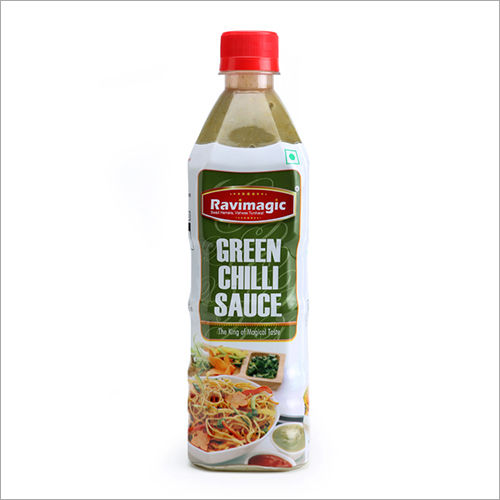 Green Chilli Sauce Packaging: Bottle