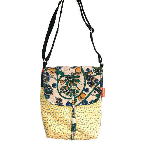 Available In Different Color Ladies Cotton College Sling Bag