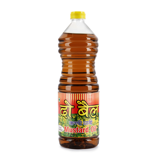 Pure Mustard Oil - Organic, Food Grade, 100% Pure, Crude | Ideal for Cooking, Household Use, Hair and Massage Oil, Available in 1L, 500ml, 250ml