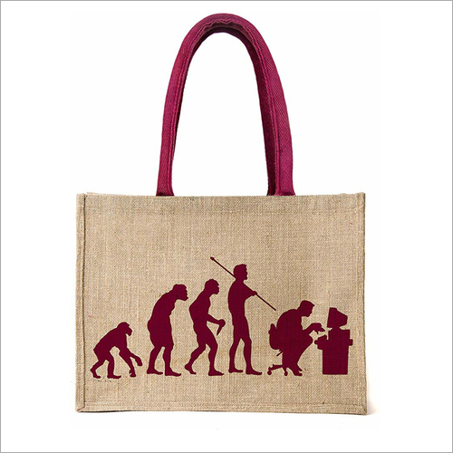Ladies Printed Jute Bag