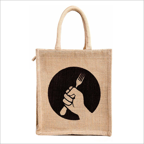 Printed Jute Lunch Bag