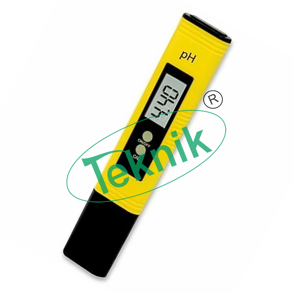 Ph Tester Pen - Plastic, 150x29x15 Mm | Yellow Digital Display, Battery Operated, Two-point Calibration, Ideal For College Use