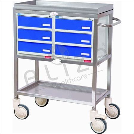 Rectangular Medicine Trolley Design: One Piece