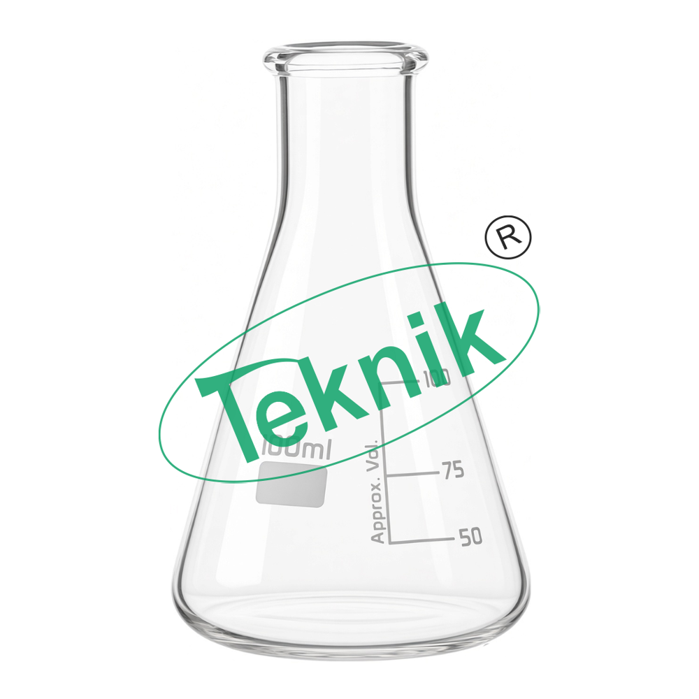 Erlnmeyers Narrow Neck For Laboratory Glassware Use - Color: Transparent