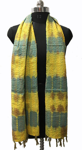 Tye Dye Cotton Kantha Allover Scarves