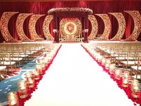 Gold Medallion Wedding Stage