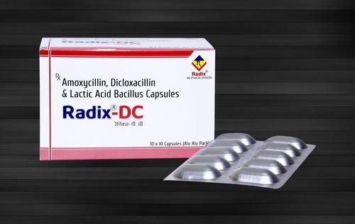 Amoxycillin 250 mg, Dicloxacillin 250 mg & Lactic Acid Bacillus 2.5 Million Spores Capsule