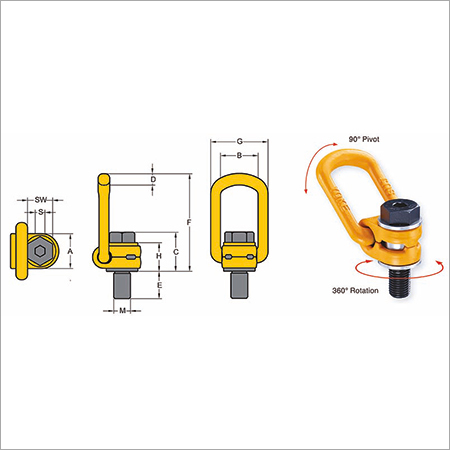 Yoke Lifting Point Metric Thread Lifting Capacity: 1