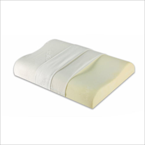 White Contour Head Memory Foam Pillow