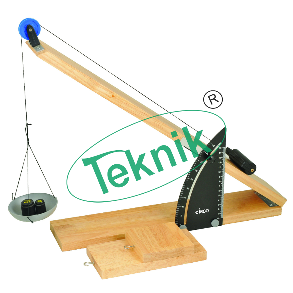 Inclined Plan - Foldable Plane (595x80x20 Mm) With Inclinometer, Metal Tray, Wooden Plates, Cylinders, And Trolley For Force And Friction Study