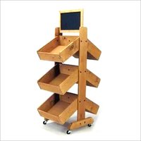 Promotional Display Stand - Wooden, 3 To 4 Feet Height, 3 Shelves , Customized Advertisement Design With Possible Lighting