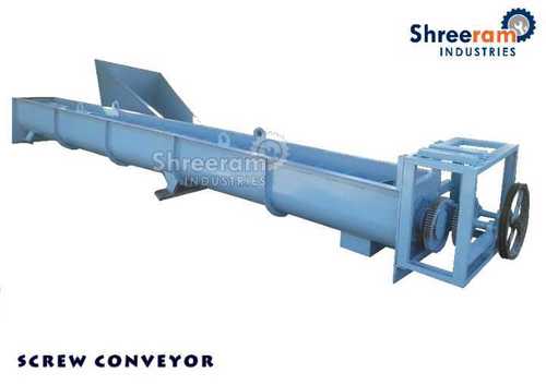 Industrial Screw Conveyor - Customizable Blue Design Multiple Sizes Available Manual Power Source 1-Year Warranty