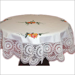 Available In Different Color Crochet Round Tablecloth