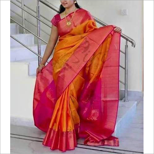 Available In Different Colors Party Wear Silk Saree