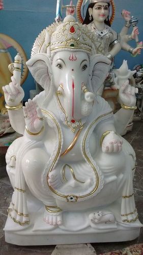 divine ganesha marble statue