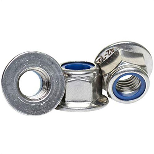 Nylock Flange Nuts - Metal, Plated with HDG, Zinc & Black Coatings | Long Life, Easy to Maintain, Available in Multiple Grades 4.6 to 12.9