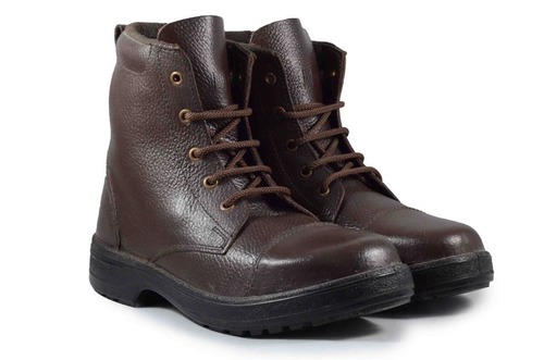 Brown Military Shoes , Safety Shoes Gum Boot Rain Boot
