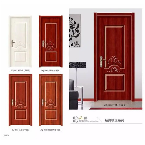 Security moulded skin HDF wood door melamine wood pvc composite doors