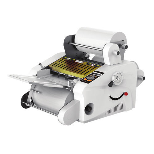 Digital Roll Laminator ACF Machine - MS Material, 46x90x140 cm Size, Ivory White Color | High Efficiency, Auto Feeder, Auto Cutter, Low Noise, Two-Sided Lamination