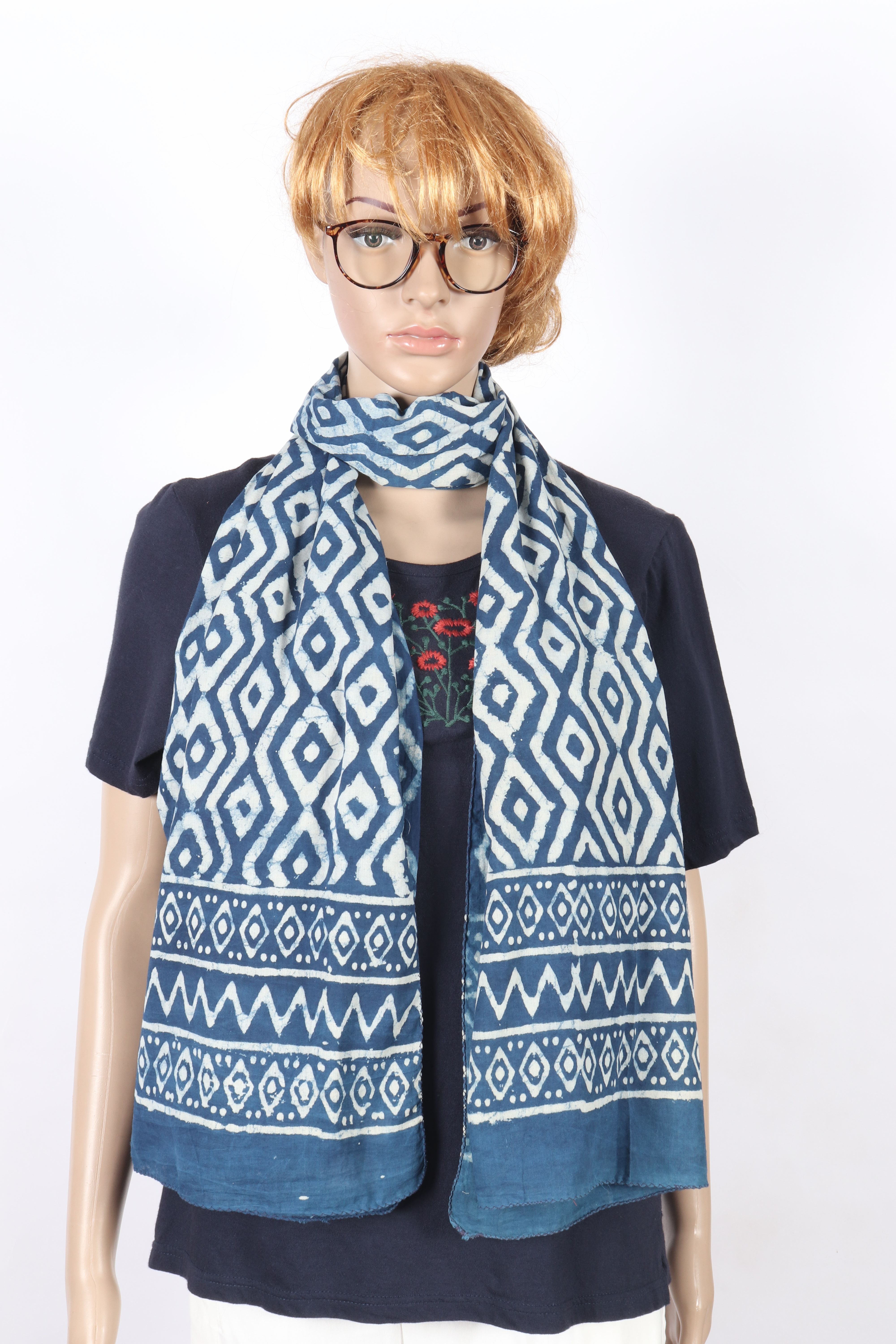 Indigo Printed Scarves