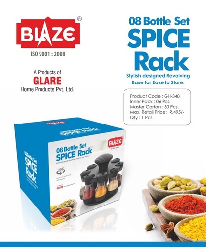 8 Bottle Set Spice Rack