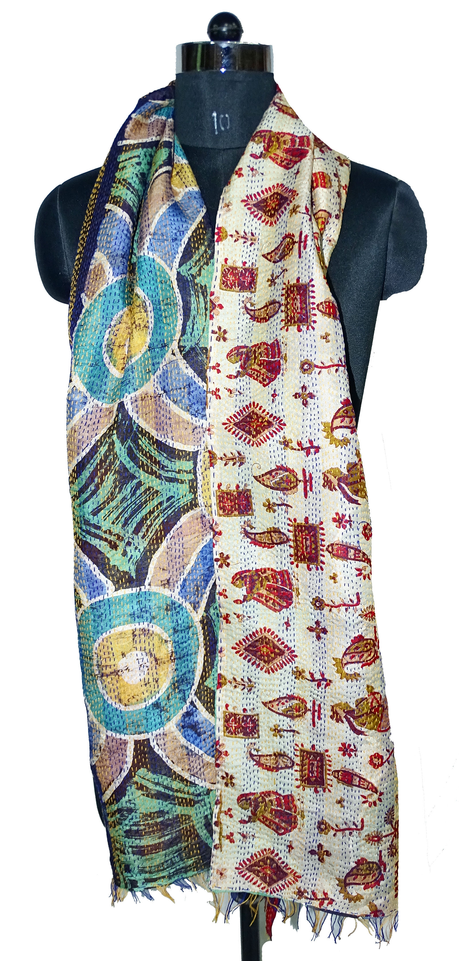 Kantha Allover Silk Scarves