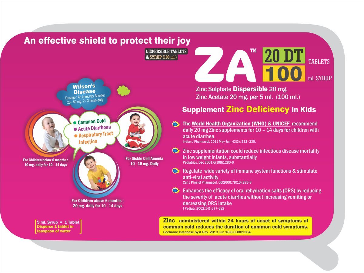 Zinc Sulphate 20 mg Dispersible Tablet