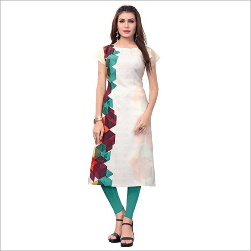 Available In Different Colors Ladies Printed Kurti