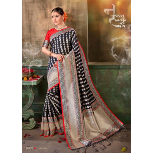 Available In Different Colors Ladies Banarasi Silk Saree