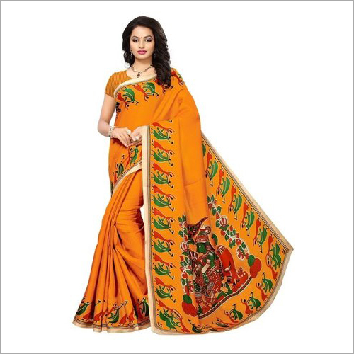 Ladies Silk Saree - Silk Material, Available in Multiple Colors, Printed Pattern | Suitable for All Seasons: Rainy, Spring, Summer, Winter