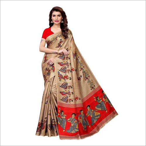 Ladies Khadi Silk Saree - Silk Fabric, Printed Pattern, Available in Various Colors | Suitable for Rainy, Spring, Summer, and Winter Seasons