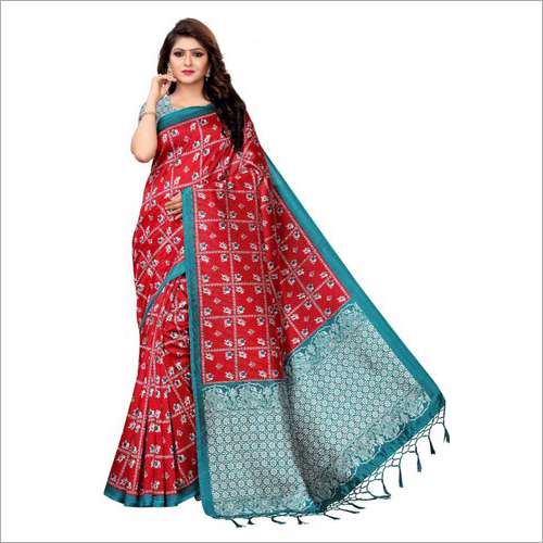 Available In Different Colors Ladies Kalamkari Saree