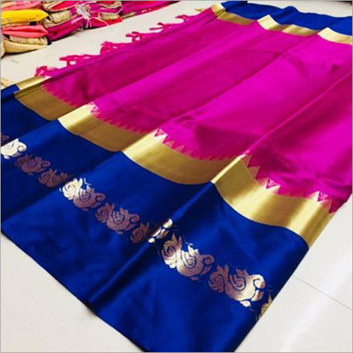 Available In Different Colors Ladies Pure Silk Saree