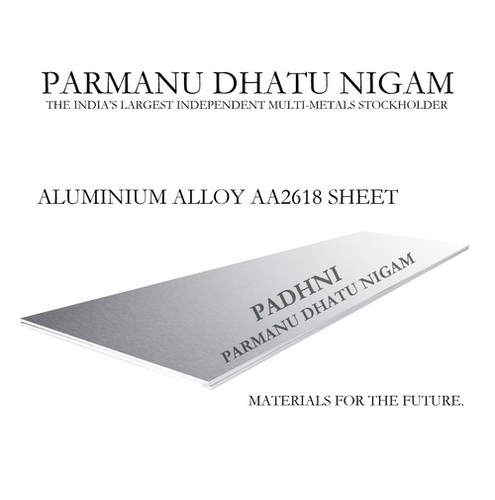 Aluminium Alloy AA2618 Sheet - 44-50mm Dimension, Sliver Color, Polished Surface Treatment | Alloy Composition for Enhanced Durability