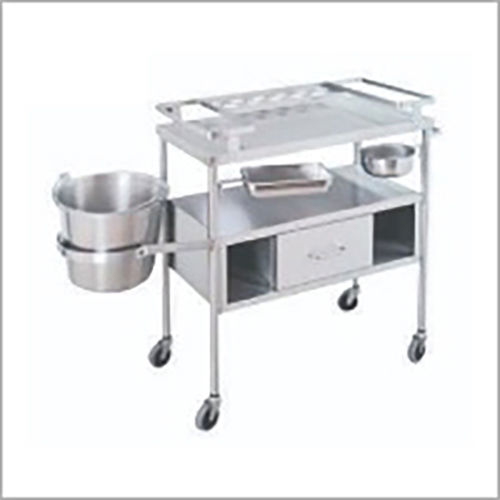 SS 2 Tier Kitchen Trolley