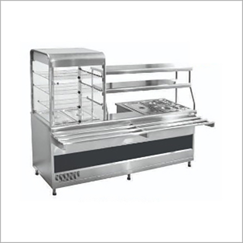 Ss Hot Food Kitchen Display Counter Length: Customized Inch (In)