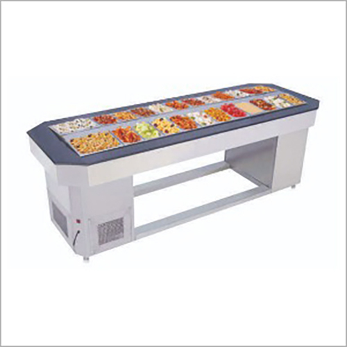 Ss Salad Display Counter Length: Customized Inch (In)