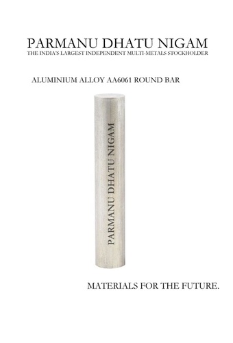 Aluminium Alloy Aa6061 Round Bar - 1250 X 2500 Mm, Silver Color, Mill Finish Surface Treatment | Alloy Composition Included