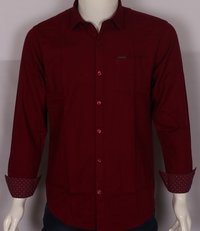 Aurban Island Cotton Dobby Shirt - M L Xl Xxl | Classic Collar, Full Sleeves, Summer-ready In Maroon, 11 Color Options
