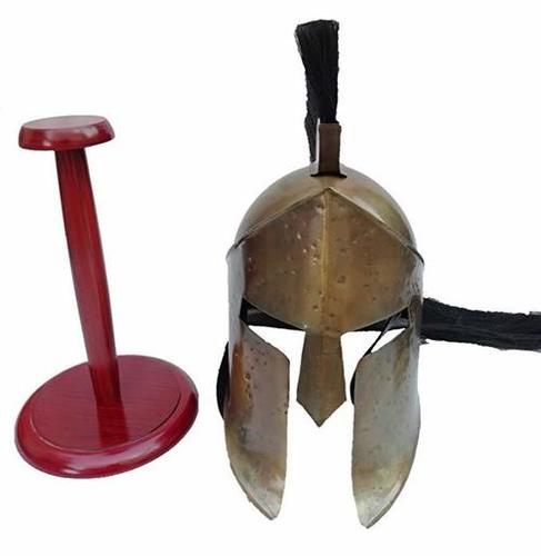 300 Spartan King Leonidas Helmet with Wooden Stand