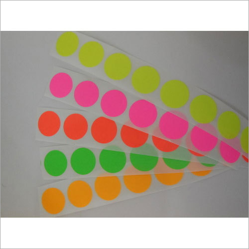 Round Color Coding Adhesive Label - Paper Material, 1mm Thickness, Multicolor | Customizable Designs, Industrial Use, Ideal for Product Information and Advertising