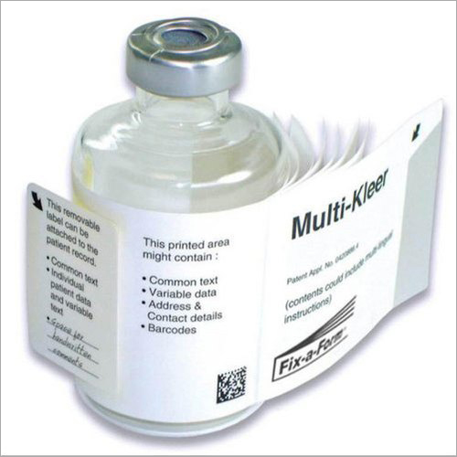 Pharmaceutical Packaging Adhesive Label - Paper Material, 0.5 mm Thickness, Multicolor Options | Customized Rectangular Shape, Durable Adhesive Sticker for Industrial Use