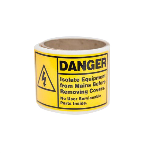 Available In Multicolor Yellow Safe Warning Paper Label