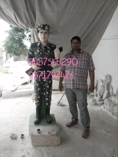 Marble Army Soldier Statue