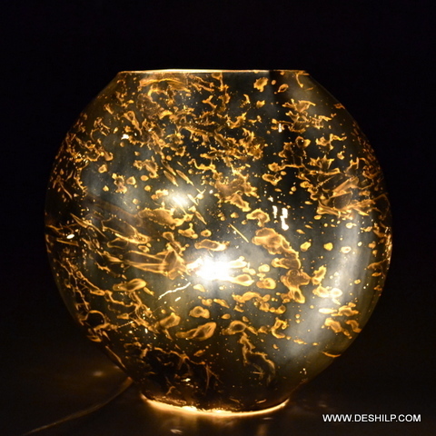 Antique Finish Glass Table Lamp