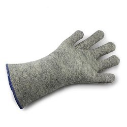 Grey Cotton Cloth S Protection Heat Resistant Glove