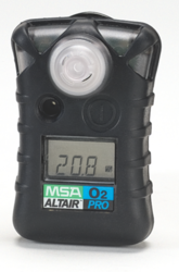 Msa Altair Pro O2 Gas Detector, 4.0 Oz Including Clip, For Industrial