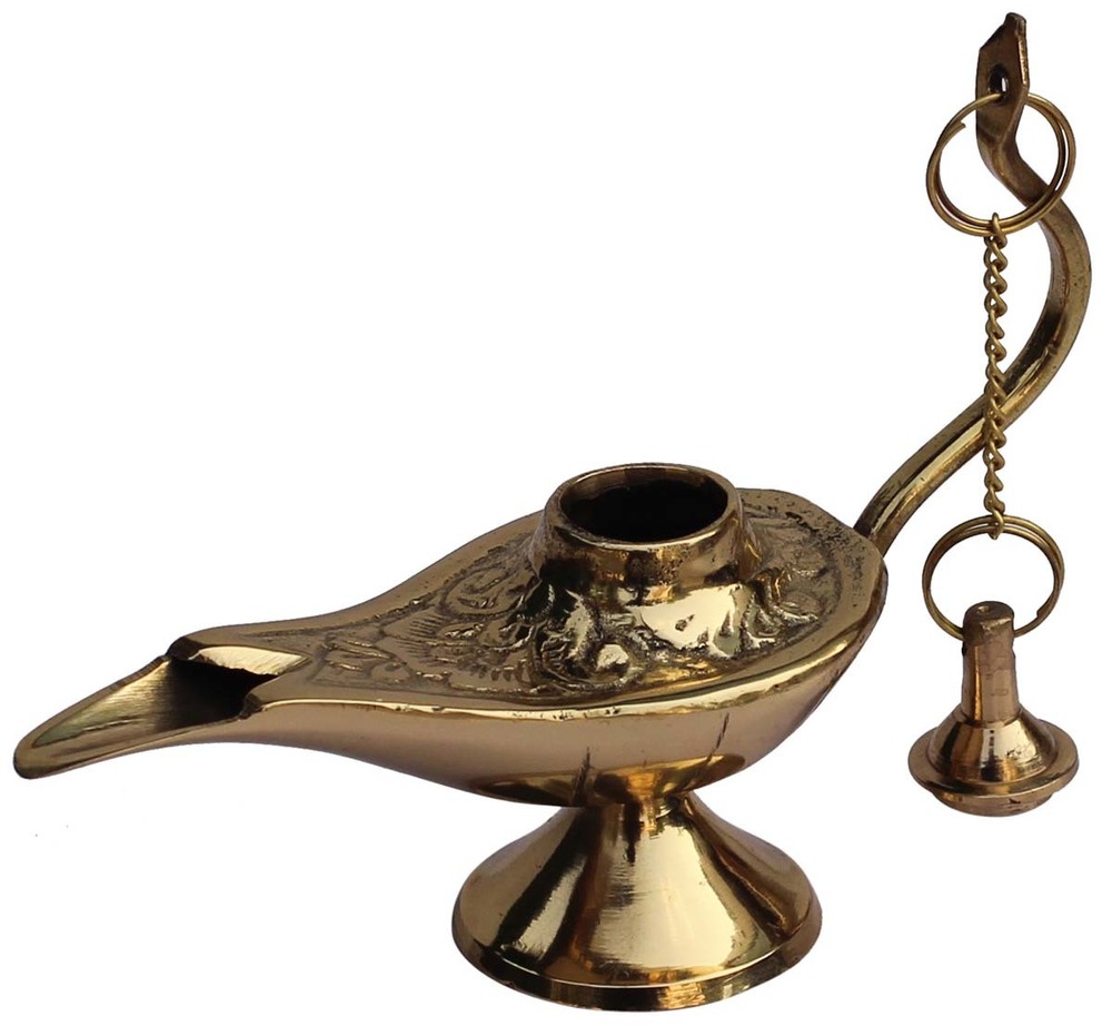Aladdin Lamp in Brass Gennie Lamp