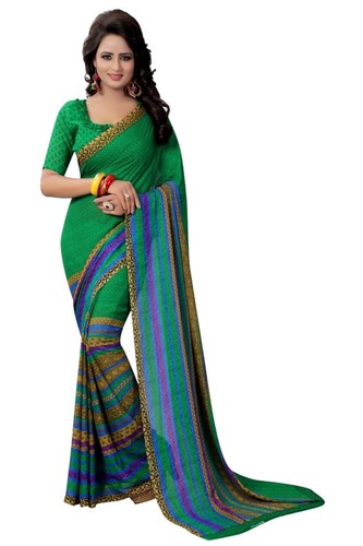 fancy silk saree with printed (Tessls)
